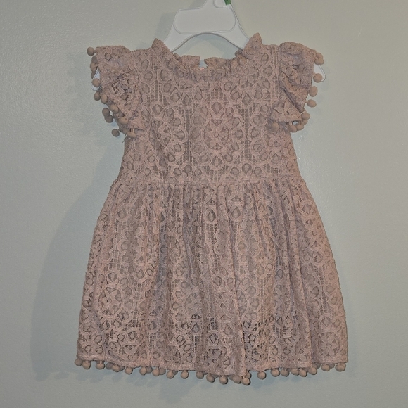 Charming Lace Kids Dress in Soft Blush Pink NWT LOT P - Picture 3 of 13